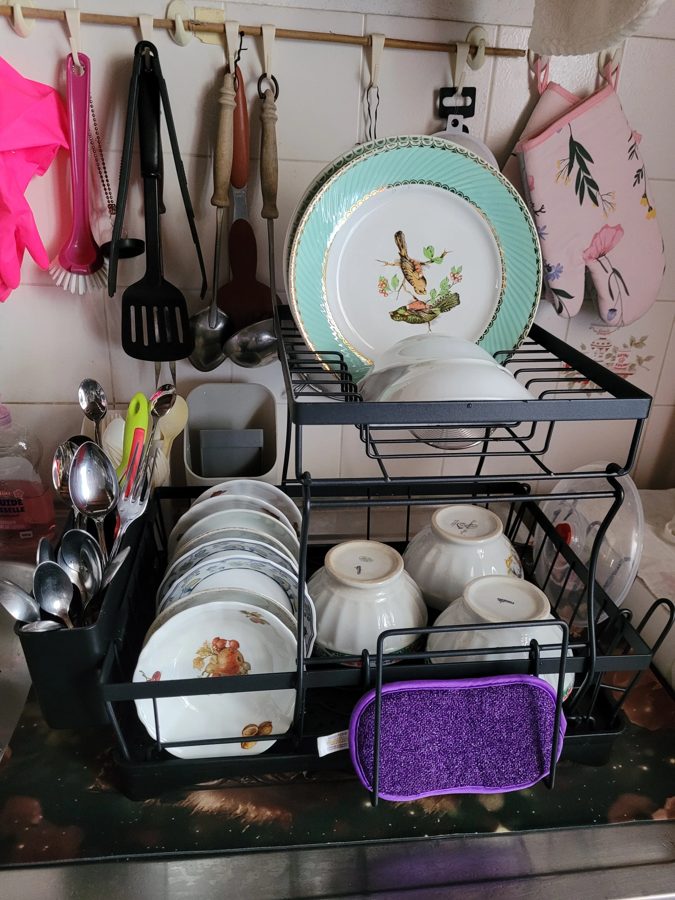 Buyer photo of Two-Tier Dish Drying Rack